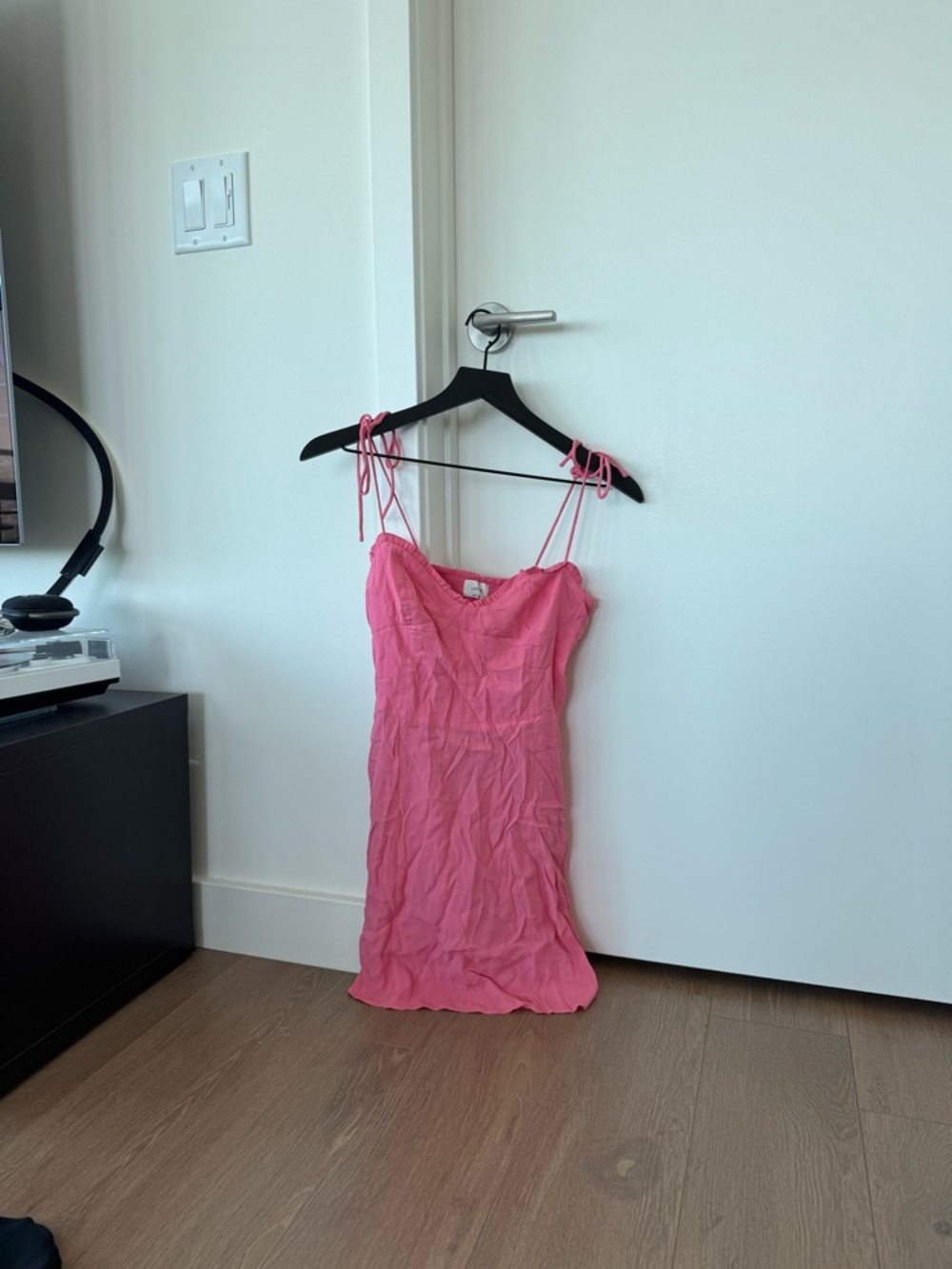 Wilfred Hot Pink Tie-Shoulder Slip Dress